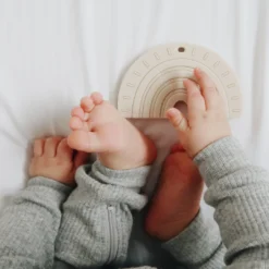 Pretty Please Teethers Wheat Rainbow + Rays Teether Toy