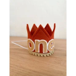 Cutest Little Party | One | Copper Felt + Toast Pom Trim + Toast/white Crown Party Time
