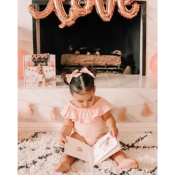 Bailey's Blossoms Light Pink Flutter Sleeve Leotard Overalls + Rompers