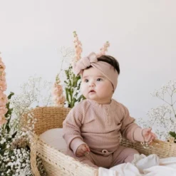 Jamie Kay Dusky Rose Organic Cotton Waffle Oliver Pants