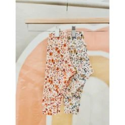 Evelina Apparel Ivory + Terra Cotta Jersey Leggings Bottoms