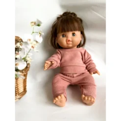 Dolls + Plushies Blush Pink Two Piece Minikane Lounge Set