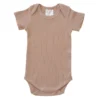 Mebie Baby Pale Pink Organic Cotton Ribbed Onesie