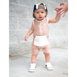 Little Bipsy Cinnamon Terry Cloth Romper