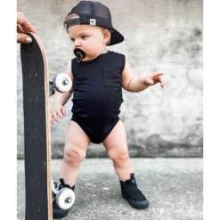Little Bipsy Bodysuits Black Tank Bodysuit Onesie