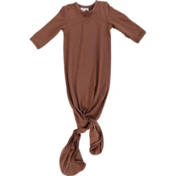 Mebie Baby Rust Bamboo Knotted Gown Preemie + Newborn