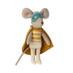 Maileg Super Hero Mouse Little Brother In A Matchbox Toy Dolls + Plushies