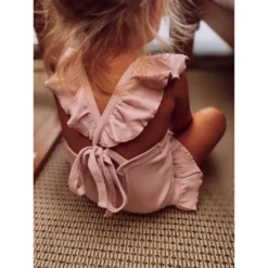 Minikane Light Pink Ruffle Romper