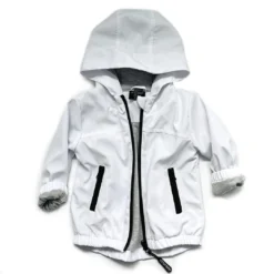 Little Bipsy White Pullover Windbreaker Outerwear