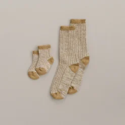 Olivia J Burnt Mustard Chunky Knit Socks
