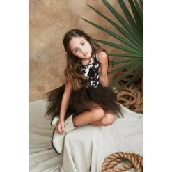 I Love Plum Cow Print Suede Tank Tutu Dress Dresses