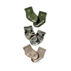 Little Bipsy Camo Mix 3 Pack Socks Footwear