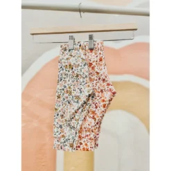 Evelina Apparel Ivory + Blue Jersey Leggings