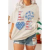 J+j America Love Cream Oversized Tee