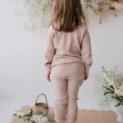 Jamie Kay Dusky Rose Organic Cotton Waffle Oliver Pants