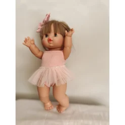 Dolls + Plushies Light Pink Romper + Tutu Set Minikane Clothing