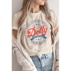 J+j Dolly For President Cream Tee Graphic Tees