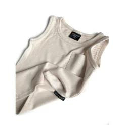 Little Bipsy Shell Ribbed Pocket Tank Top Tee