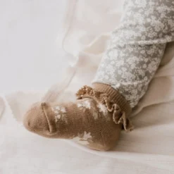 Jamie Kay Daisy Garden Caramel Frill Ankle Socks Footwear