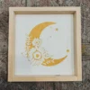 Emrose Moon + Floral Mustard Yellow Sign