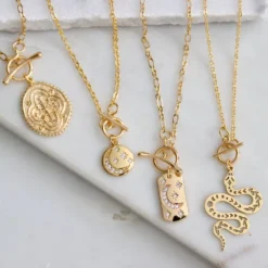 Mesa Blue Moon + Stars Rectangle Toggle Necklace