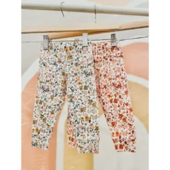 Evelina Apparel Ivory + Blue Jersey Leggings