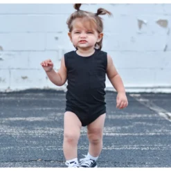 Little Bipsy Bodysuits Black Tank Bodysuit Onesie