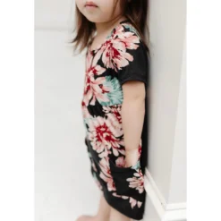 Lia + Lou Dresses Black Floral Pocket Dress