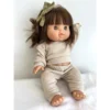 Dolls + Plushies Taupe Two Piece Minikane Lounge Set