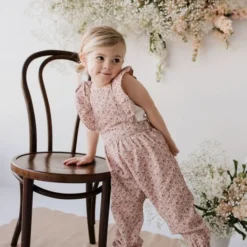 Play Dainty Sales Store 15 Jamie Kay Amelie Floral Organic Cotton Pincord Ruby Romper Overalls + Rompers