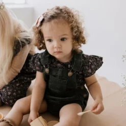 Jamie Kay Deep Pine Eli Cord Overalls