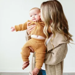 Goumi Kids Acorn Organic Cotton Knit Hoodie