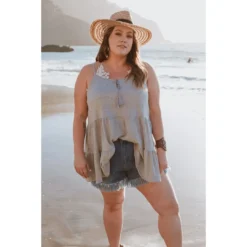 J+j Tan Whimsy Straw Hat