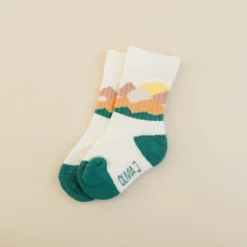 Olivia J Sunset Terry Mountainscape Socks