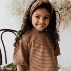 Play Dainty Sales Store 7 Jamie Kay Knits Light Russet Organic Cotton Waffle Knit Top