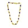 Sweet Tree Amber Jewelry Amber + Amethyst + Agate Necklace 15"
