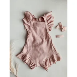 Minikane Light Pink Ruffle Romper