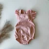 Minikane Light Pink Ruffle Bubble Romper