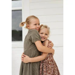 Lia + Lou Brown Floral Twirly Tie Dress Dresses