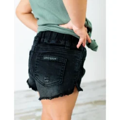 Little Bipsy Bottoms Black Cut Off Distressed Denim Shorties
