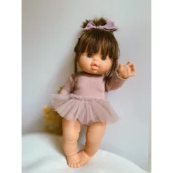 Dusty Mauve Romper + Tutu Set Minikane Clothing