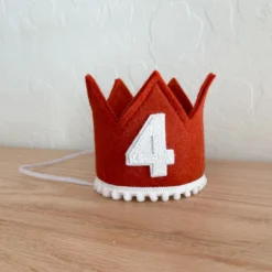 Cutest Little Party # 4 Copper Felt + White Pom Trim + White Crown