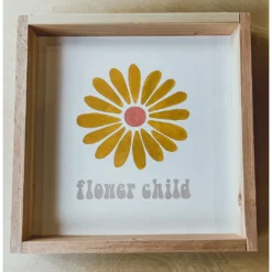 Emrose Decor Mustard Flower Child Wooden Sign
