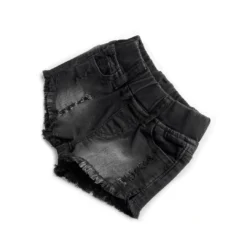 Little Bipsy Bottoms Black Cut Off Distressed Denim Shorties