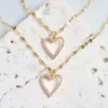Mesa Blue Mother Daughter Set Open Heart Necklaces