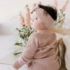 Jamie Kay Dusky Rose Organic Cotton Waffle Oliver Pants