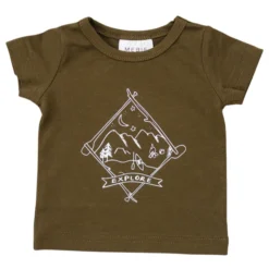 Mebie Baby Explore Olive Green Tee