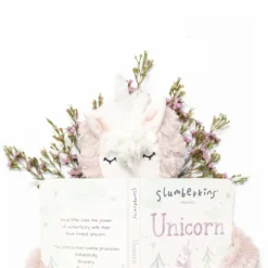 Slumberkins Unicorn Rose Snuggler - Authenticity Collection