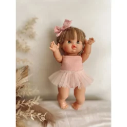 Dolls + Plushies Light Pink Romper + Tutu Set Minikane Clothing