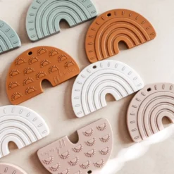 Pretty Please Teethers Eucalyptus Rainbow + Rays Teether Toy 9 Pretty Please Teethers Eucalyptus Rainbow + Rays Teether Toy